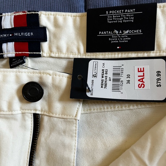 Tommy Hilfiger THFlex White 5 pocket Pants US36x30 - Picture 3 of 7